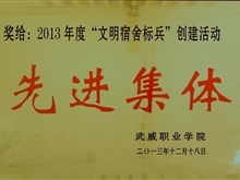 2013年“文明宿舍標(biāo)兵”創(chuàng)建活動先進(jìn)集體